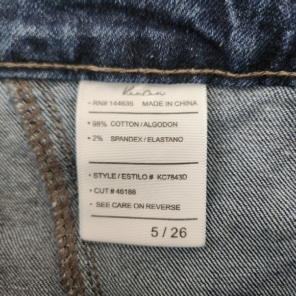 KanCan Huntsville High Rise Cargo Slim Straight Medium Wash Jeans-Size 5/26 - Picture 11 of 11